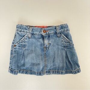 Kids Denim Jean Skort, Mini Skirt with attached Jean Shorts Levi Size XS (4-5)